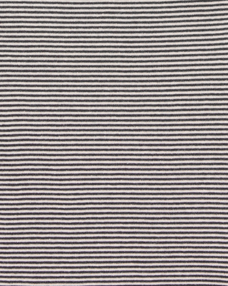 Baby 5-Pack Striped Butterfly Short-Sleeve Cotton Bodysuits - Black/White, image 2 of 7 slides