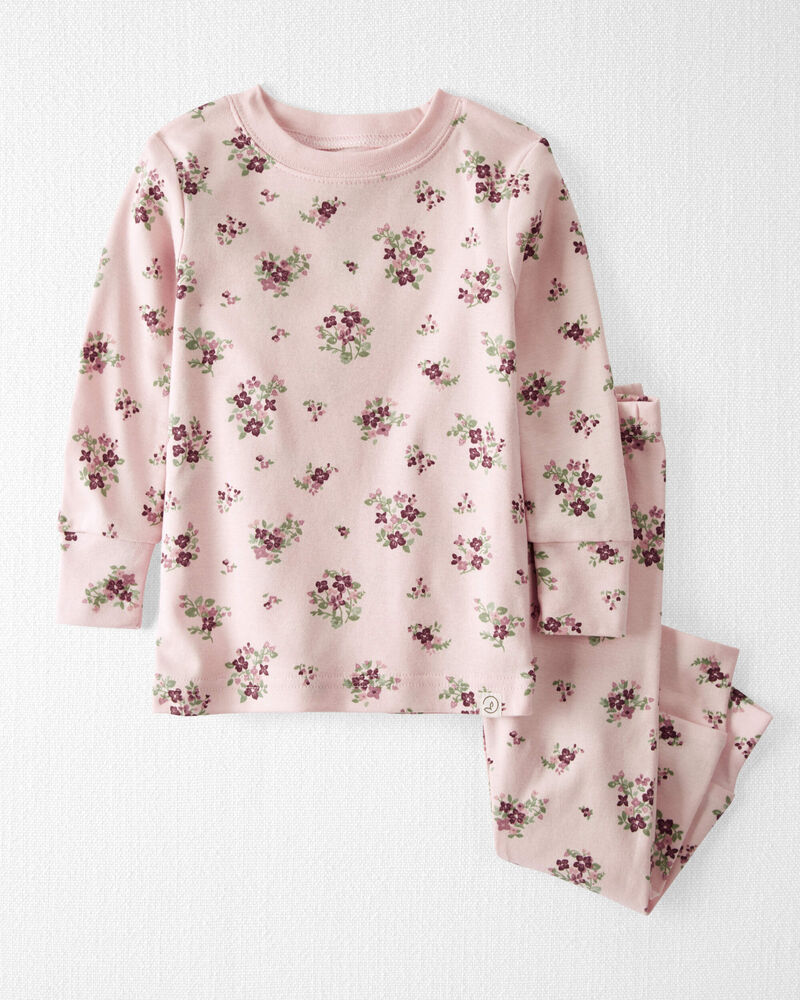Baby Organic Cotton Pajamas Set in Wildberry Bouquet, image 1 of 5 slides