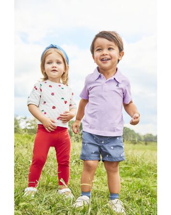 Baby 2-Piece Jersey Polo Shirt & Sailboat Shorts Set, 