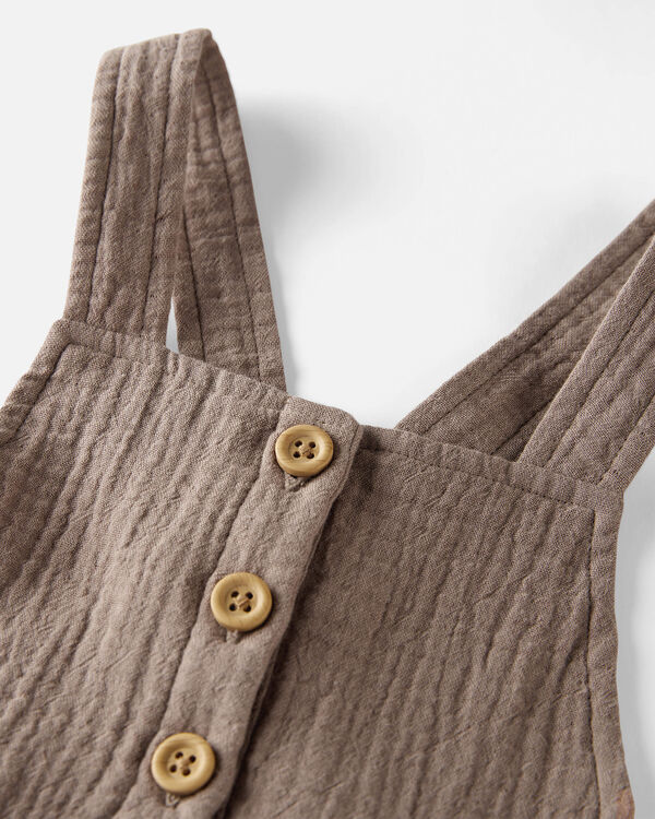 Happy Otter Toddler Organic Cotton Gauze Overalls