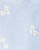 Baby Girl Embroidered Denim Skort - Blue, image 4 of 6 slides