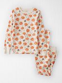 Harvest Pumpkin Print - Kid Organic Cotton 2-Piece Pajamas Set