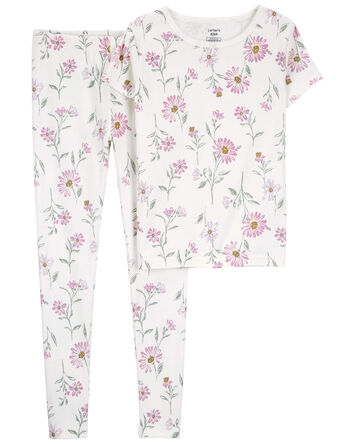 Kid 2-Piece Floral 100% Snug Fit Cotton Pajamas, 