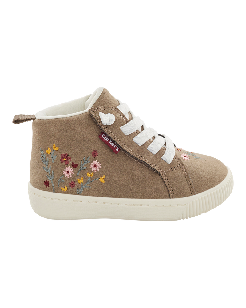 Kid Floral High-Top Sneakers, image 2 of 6 slides