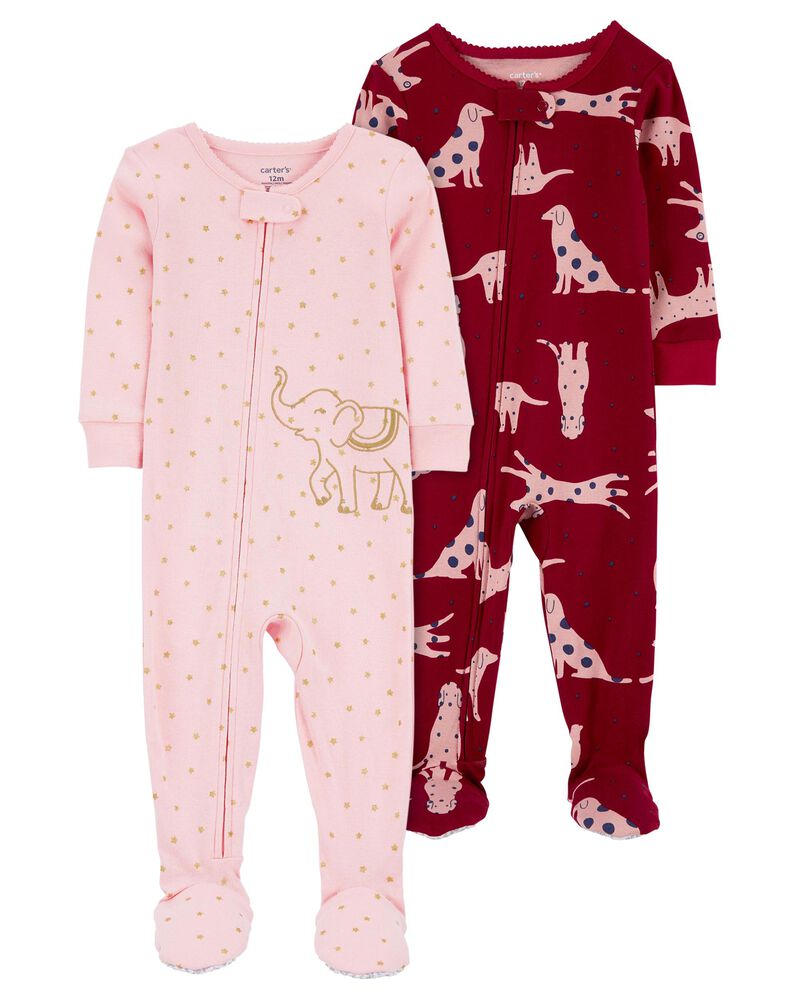 Baby 2-Pack Footie 1-Piece Pajamas Set, image 1 of 5 slides