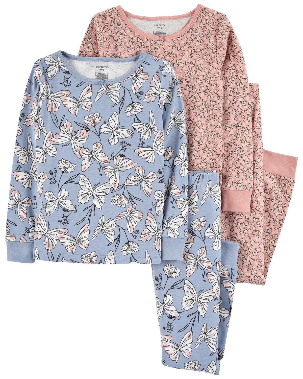 Blue/Pink Kid 4-Piece Fairy 100% Snug Fit Cotton Pajamas | carters.com