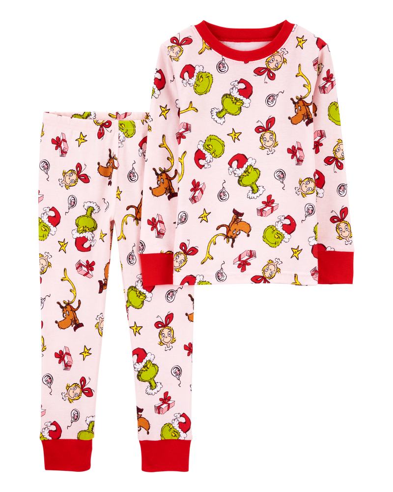 Toddler 2-Piece Christmas Grinch Pajamas, image 1 of 3 slides
