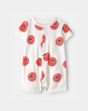 Baby Boy Tomato Romper - Red/Cream, 