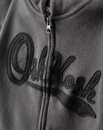 Boys OshKosh Fleece Logo Zip Jacket - Black, 
