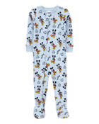 Baby Disney© Mickey Mouse Snug Fit Cotton Footie 1-Piece Pajamas - Blue, image 1 of 3 slides