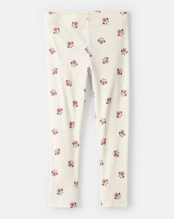 Toddler Girl Quilted Quarter-Zip & Floral Legging Set - Cream, 