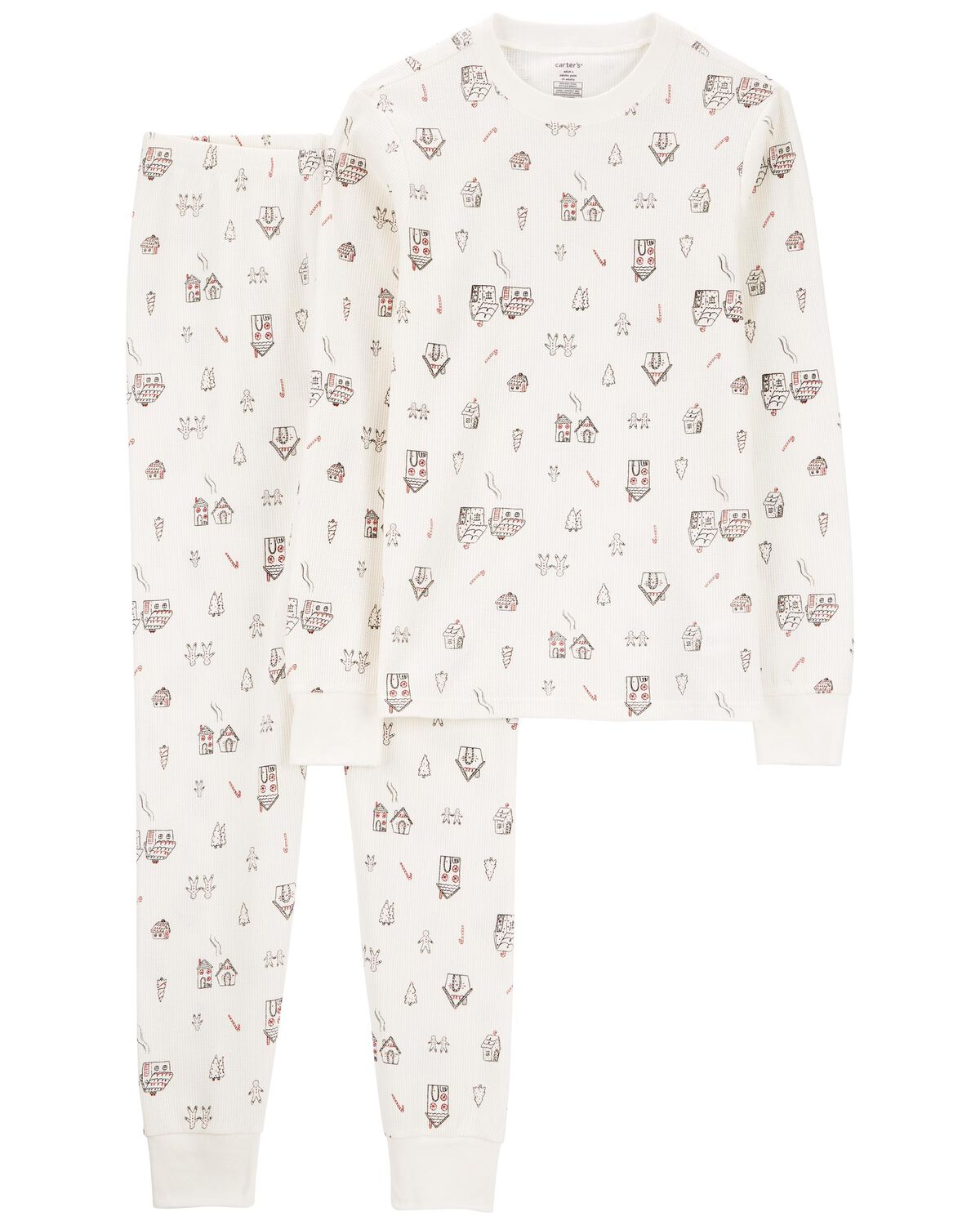 Adult 2-Piece Gingerbread Thermal Pajamas