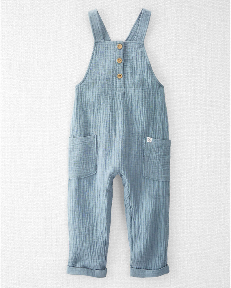 Toddler Organic Cotton Gauze Overalls, image 1 of 5 slides