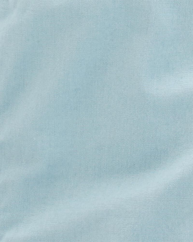 Baby Floral Canvas Overalls - Blue, image 3 of 4 slides