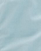 Baby Floral Canvas Overalls - Blue, image 3 of 4 slides