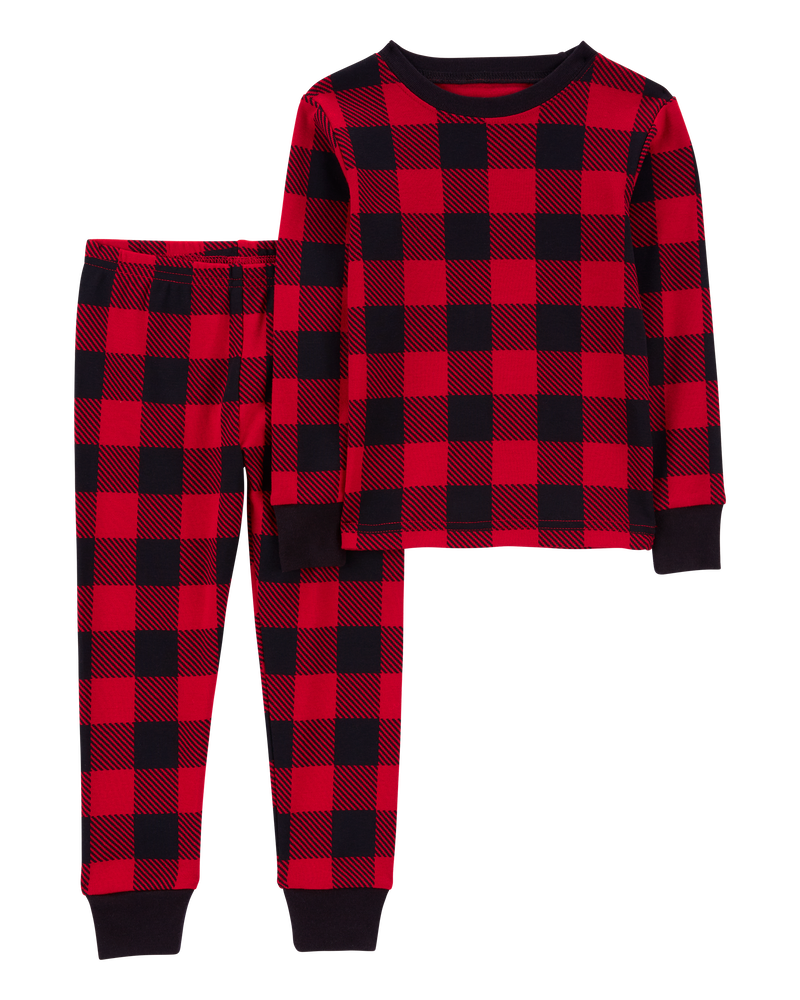 Toddler 2-Piece Buffalo Check 100% Snug Fit Cotton Pajamas, image 1 of 3 slides