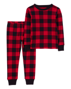 Toddler 2-Piece Buffalo Check 100% Snug Fit Cotton Pajamas, image 1 of 3 slides