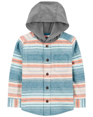 Toddler Baja Stripe Button-Front Shacket
, 