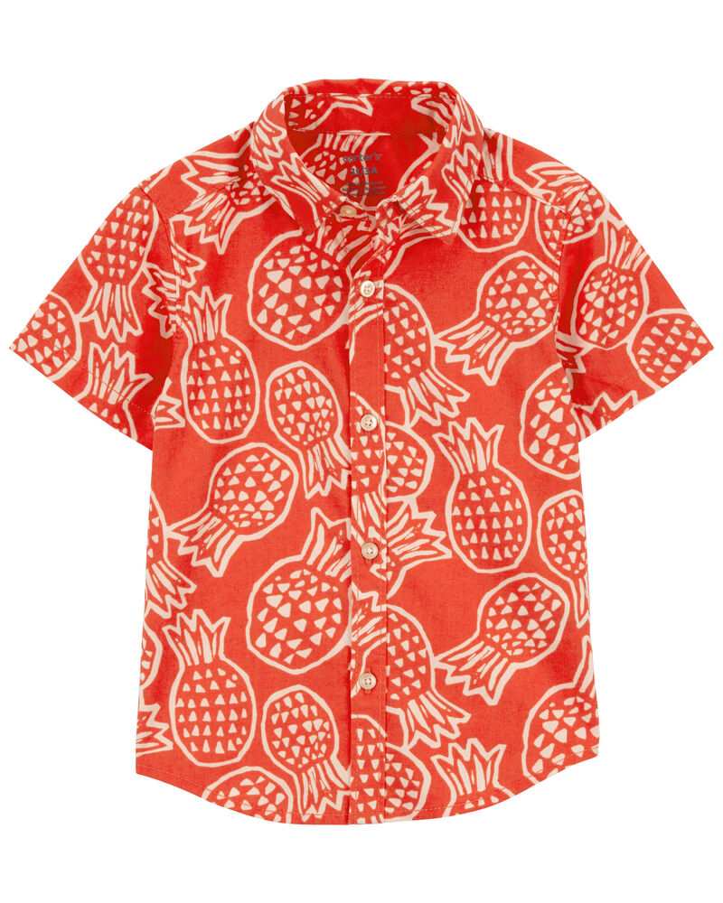Baby Pineapple Button-Down Shirt, image 1 of 3 slides