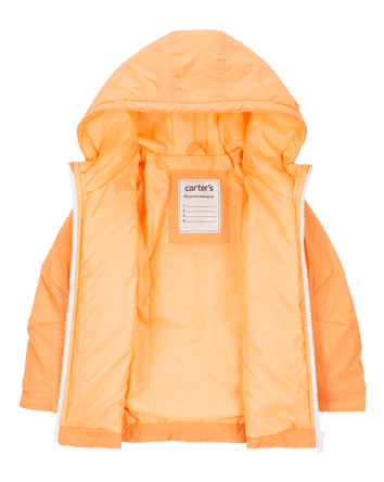 Toddler Girl Midweight Athletic Jacket - Orange, 