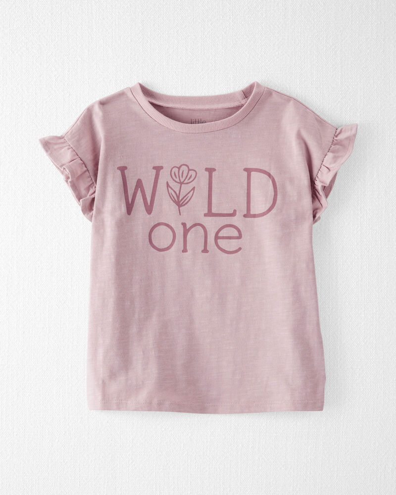 Toddler Organic Cotton Wild One Ruffle Tee, image 1 of 4 slides
