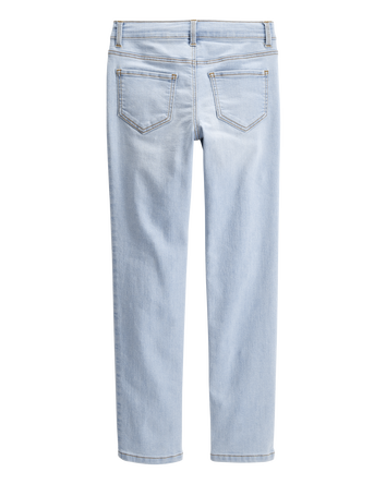 Kid Light Blue Ice Wash Skinny-Leg Jeans, 