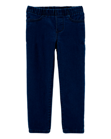 Toddler Dark Wash Elastic-Waist Jeggings, 