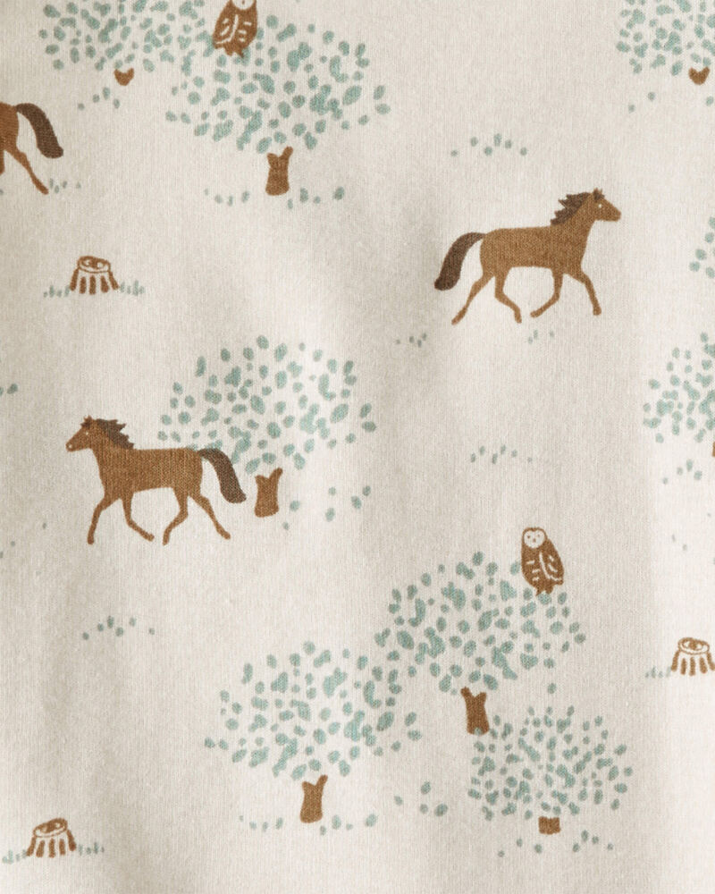 Toddler Organic Cotton Pajamas Set in Wild Horses, image 3 of 4 slides
