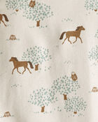 Toddler Organic Cotton Pajamas Set in Wild Horses, image 3 of 4 slides