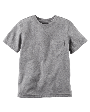 Toddler Solid Short-Sleeve Pocket Tee - Grey, 