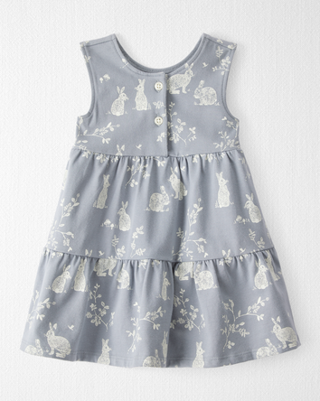 Baby Organic Cotton Bunny-Print Dress, 