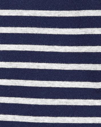 1-Piece Striped 100% Snug Fit Cotton Footie PJs, 