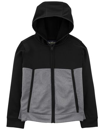 Kid Colorblock Hooded Zip Jacket in Unstoppable French Terry, 