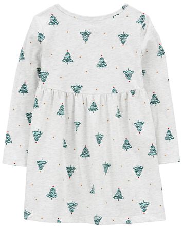 Toddler Christmas Tee Jersey Dress, 