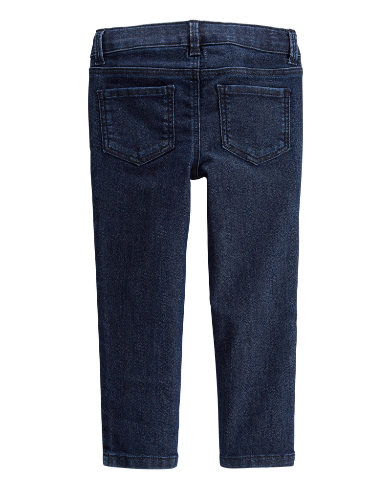 Toddler Dark Blue Wash Skinny-Leg Jeans, image 2 of 4 slides