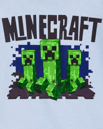 Kid Minecraft Snug Fit Cotton 2-Piece Pajamas - Blue, 