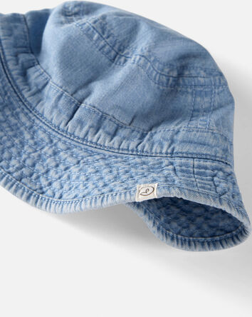 Toddler Organic Cotton Chambray Bucket Hat, 