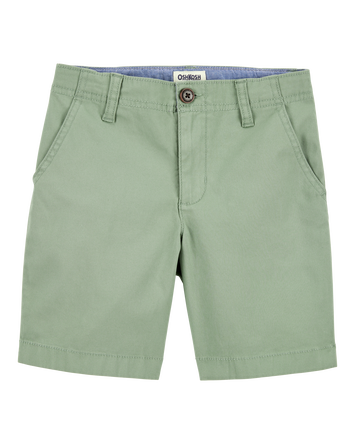 Boys Flat-Front Shorts - Green, 