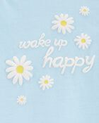 Girls Daisy Loose Fit 2-Piece Pajamas - Blue, image 2 of 3 slides