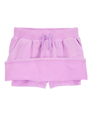 Kid Active Drawstring French Terry Skort - Purple, 