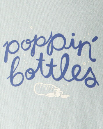 Baby Cotton Long-Sleeve Graphic Bodysuit - Blue, 