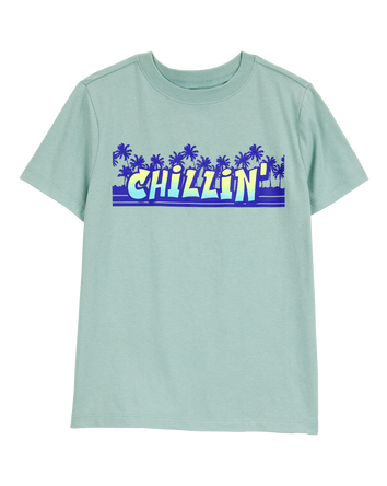 Kid Chillin' Short-Sleeve Graphic Tee - Green, 