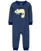Toddler 1-Piece Chameleon 100% Snug Fit Cotton Footless Pajamas, image 1 of 2 slides