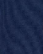 Boys Solid Loose Fit Waffle Knit 2-Piece Pajamas - Navy, image 2 of 3 slides