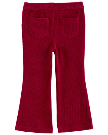 Toddler Pull-On Velour Flare Pants, 