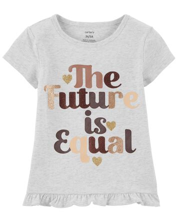 Toddler Slogan Ruffle Graphic Tee, 