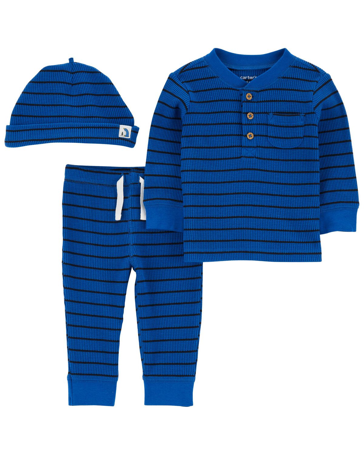 Blue Baby 3-Piece Striped Outfit Set | carters.com