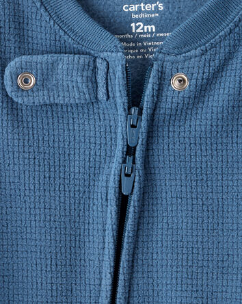 Baby Boy Fleece Long-Sleeve Snug Fit 1-Piece Pajamas - Blue, 