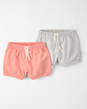 Baby Girl 2-Pack Organic Cotton Shorts, 