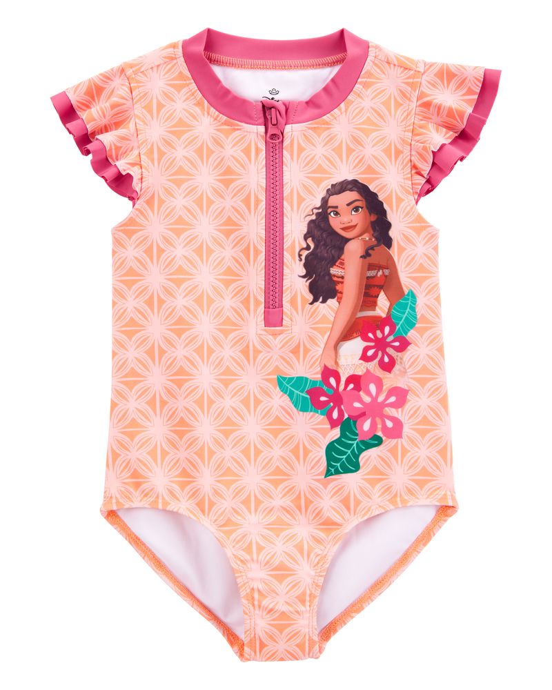 Toddler Disney© Moana 1-Piece Swimsuit - Orange, image 1 of 3 slides
